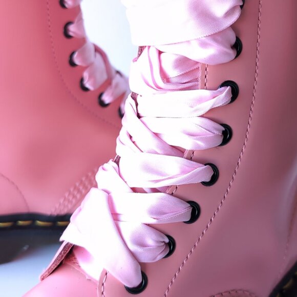 Dr. Martens Boots Size 7 Womens 1460 Acid Pink 8 Eye Lace Up Boots - Picture 5 of 9